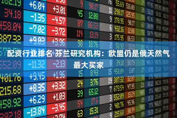 配资行业排名 芬兰研究机构：欧盟仍是俄天然气最大买家